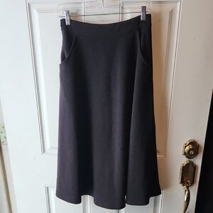 SHEIN Classic Long Black A-Line Skirt Size M